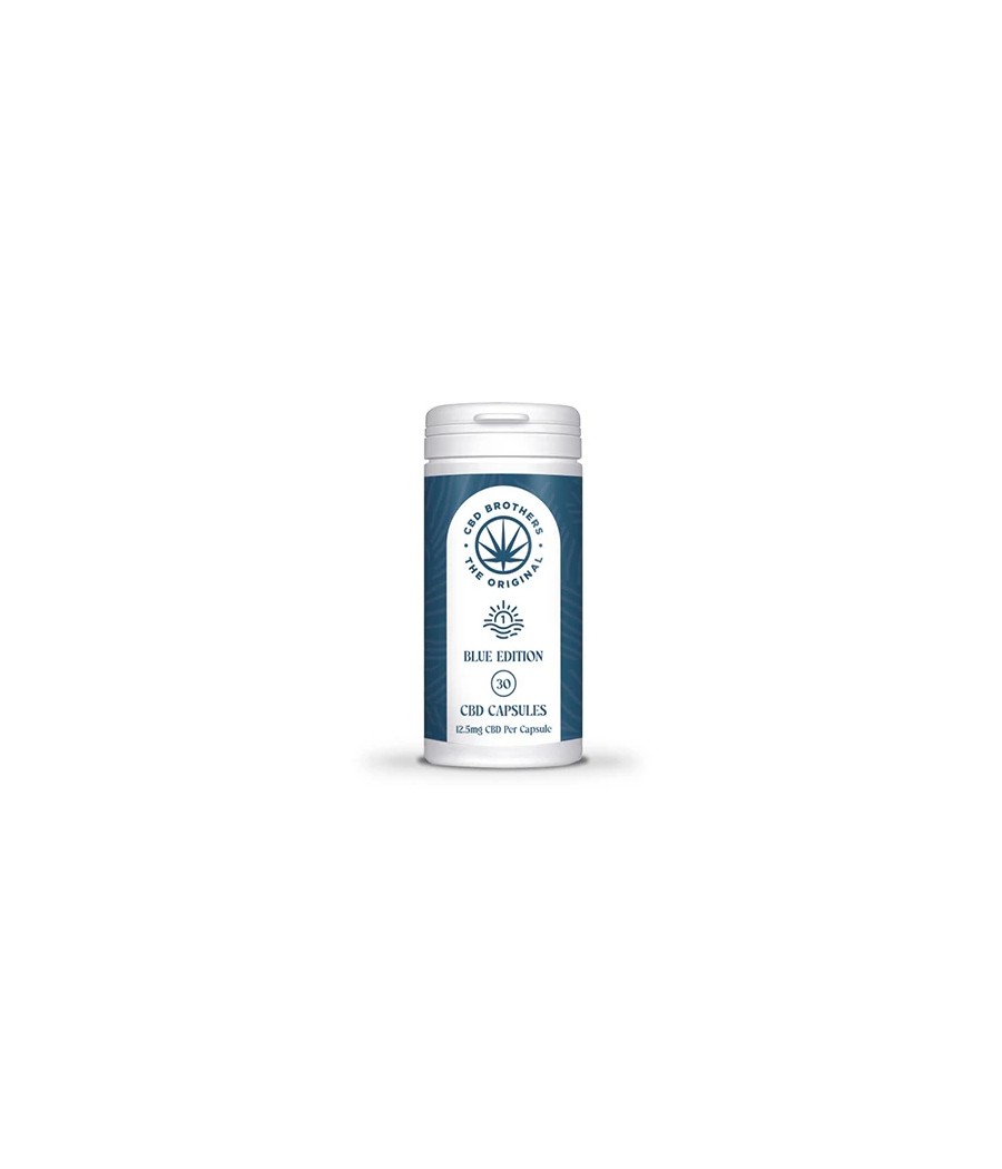 CBD Brothers Blue Edition 375mg CBD/CBDA Vegan Capsules - 30 Caps