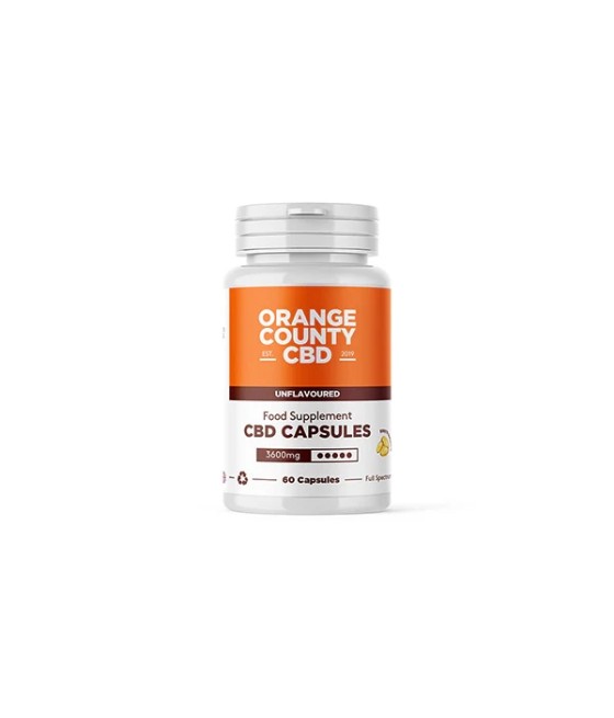 Orange County CBD 3600mg Full Spectrum CBD Capsules - 60 Caps