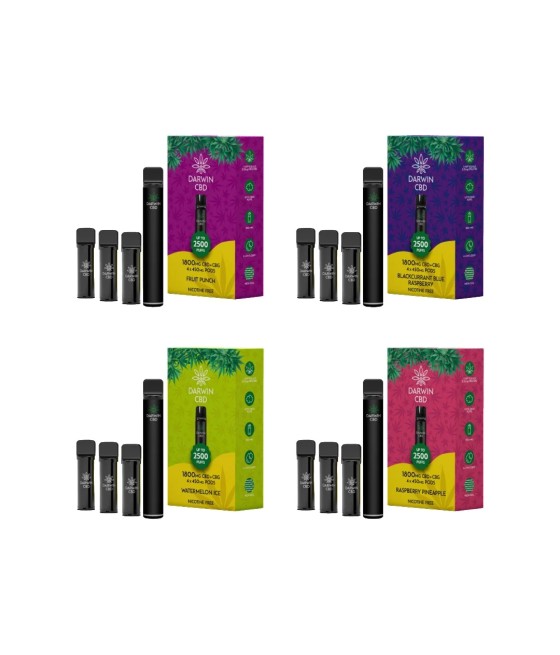 1800mg Darwin CBD + CBG 4 in 1 Pod Vape Kit 2500 Puffs