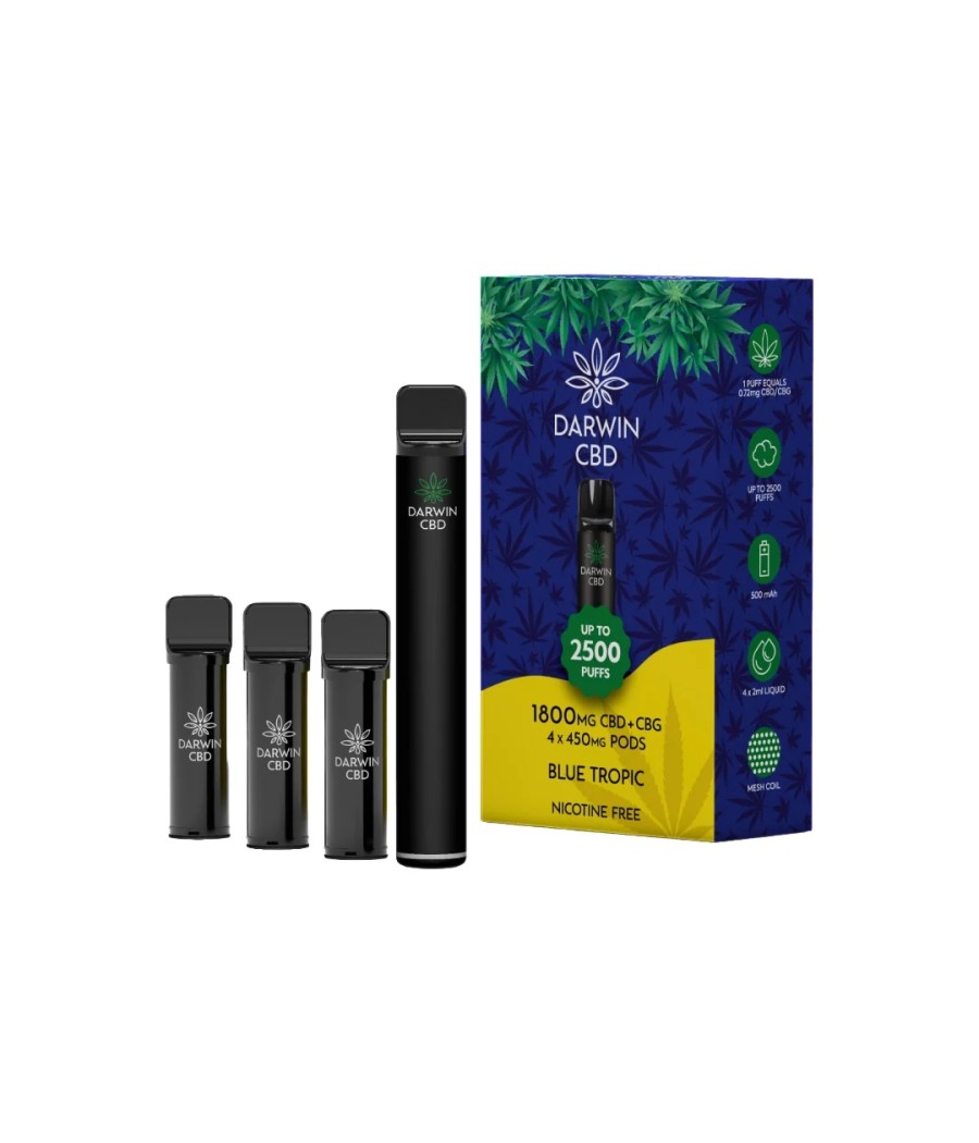 1800mg Darwin CBD + CBG 4 in 1 Pod Vape Kit 2500 Puffs