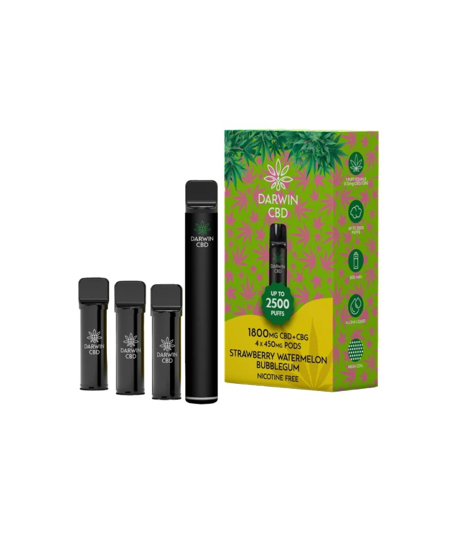 1800mg Darwin CBD + CBG 4 in 1 Pod Vape Kit 2500 Puffs
