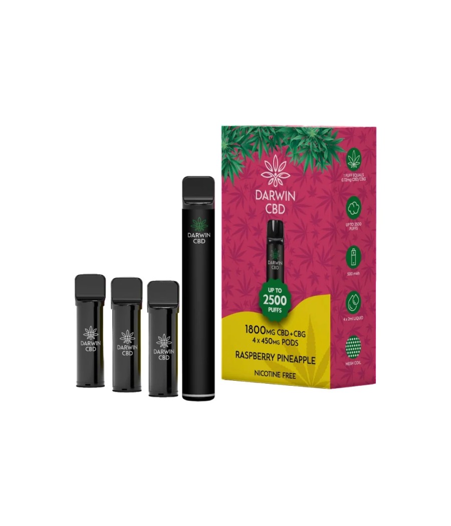1800mg Darwin CBD + CBG 4 in 1 Pod Vape Kit 2500 Puffs