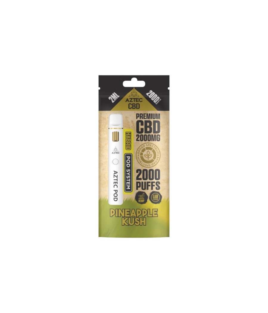 Aztec CBD 2000mg Broad Spectrum Starter Pro Pod Vape Kit 2000 Puffs