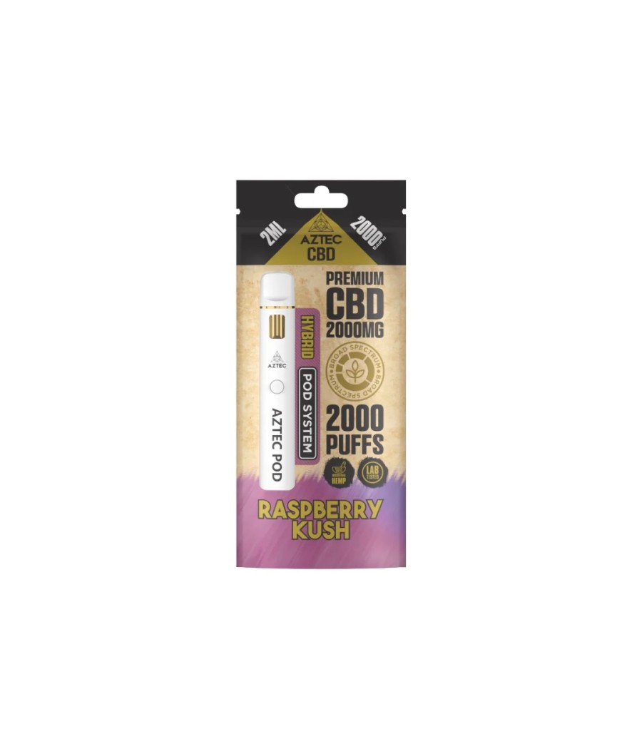 Aztec CBD 2000mg Broad Spectrum Starter Pro Pod Vape Kit 2000 Puffs