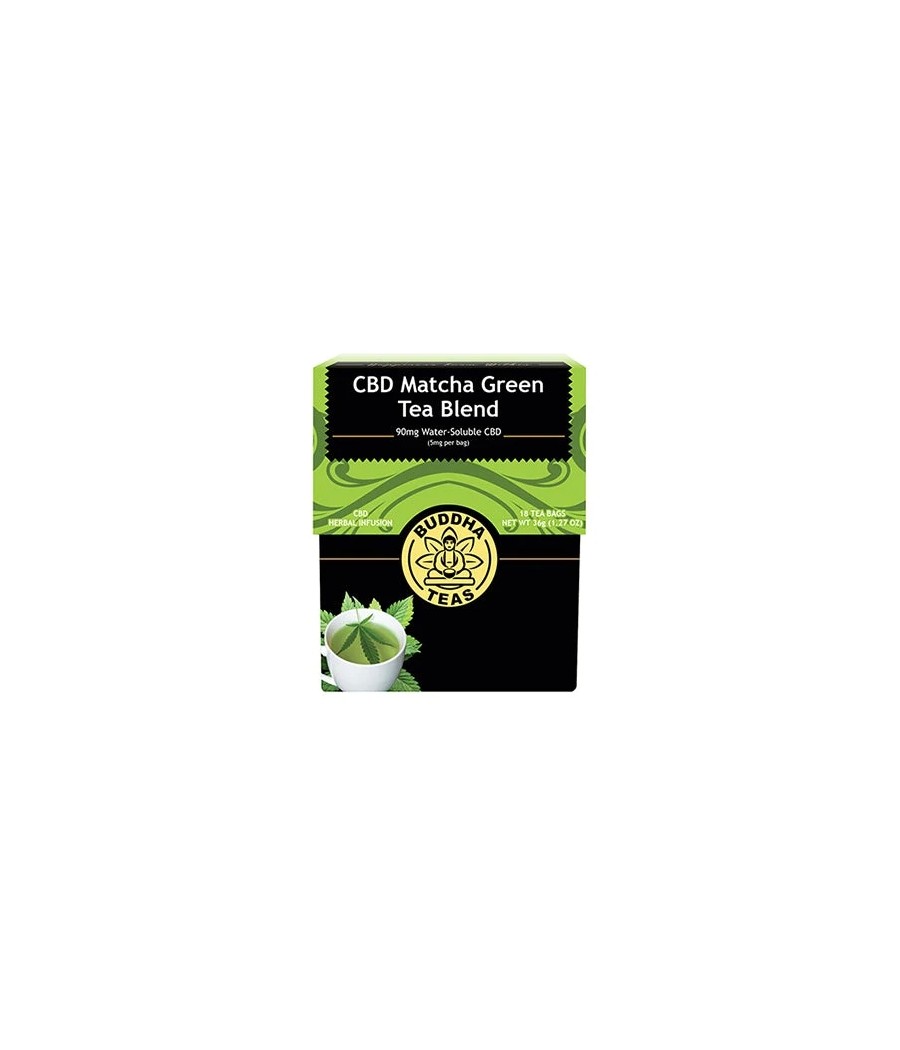 Buddha Teas 5mg CBD Tea Bags - Matcha Green Tea Blend