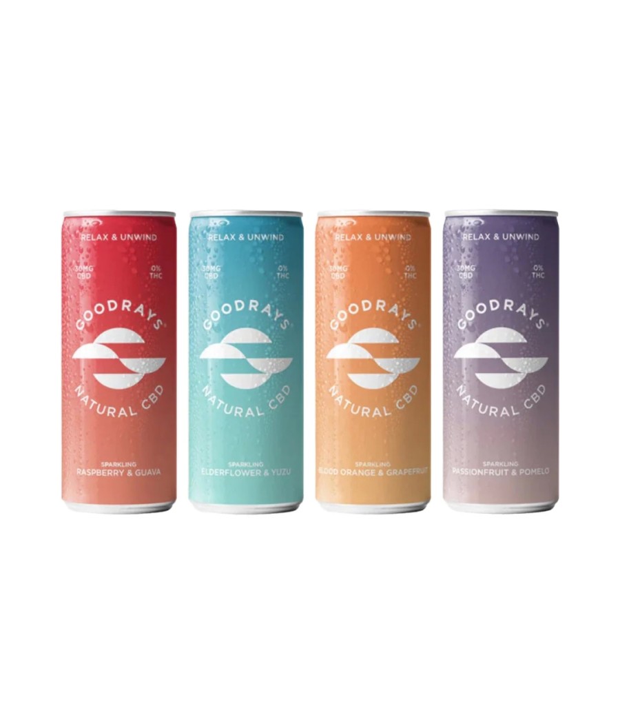 12 x Goodrays 30mg CBD 4 Flavour 250ml Cans