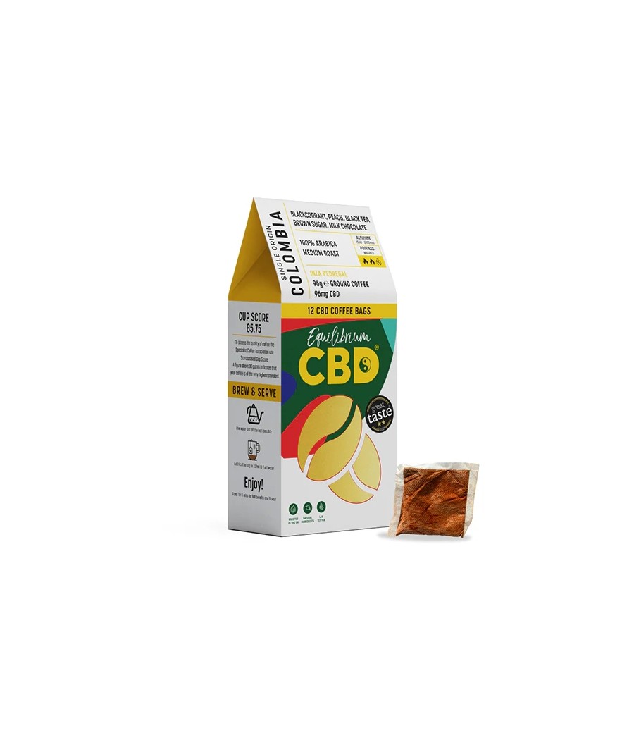 96mg Equilibrium CBD Coffee x 12 coffee bags (Buy 1 Get 1 Free)
