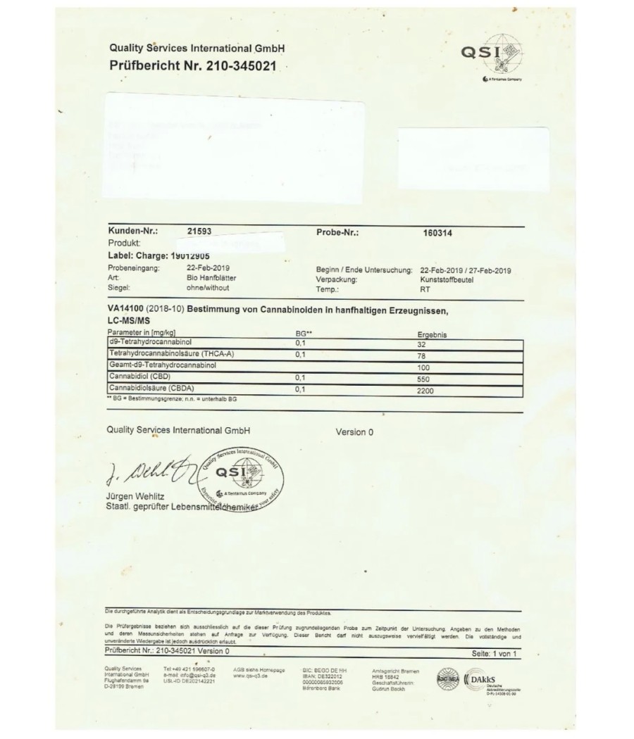 Ultracalm 1.5% CBD Hemp Tea - Chamomile 40g