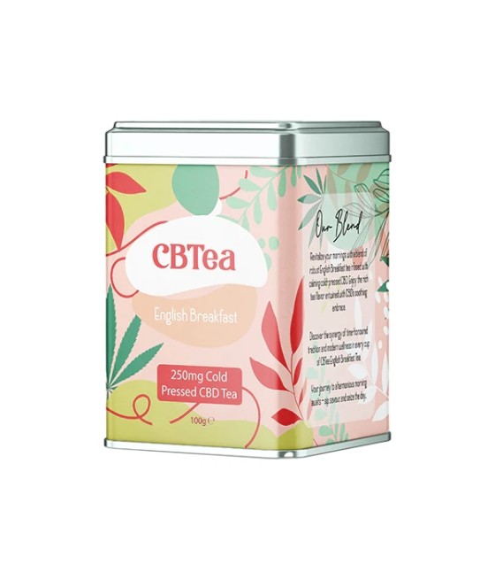 CBTea 250mg Cold Pressed Full Spectrum CBD English Breakfast Tea - 100g