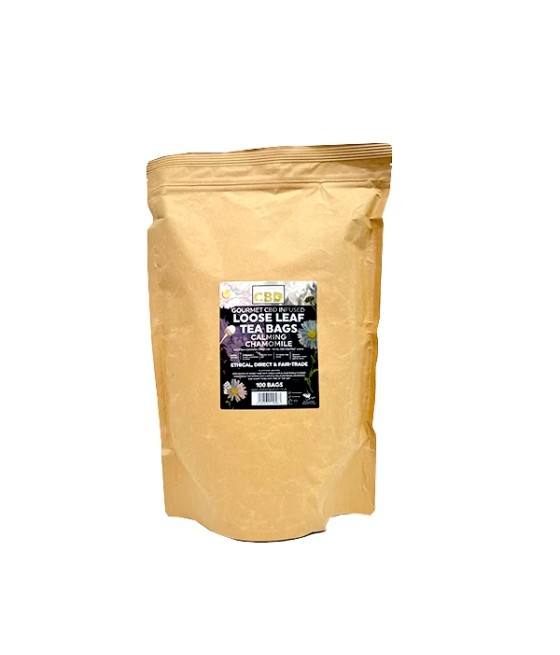 Equilibrium CBD 340mg Tea Chamomile Catering Pack - 100 Biodegradable Pyramid Tea Bags