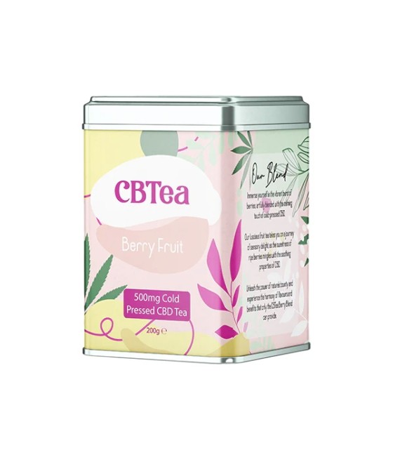 CBTea 500mg Cold Pressed Full Spectrum CBD Berry Fruit Tea - 200g