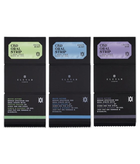 Elevar Leafs 125mg CBD Oral Strips