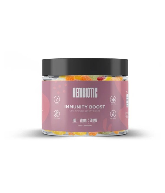 Hembiotic 500mg Functional CBD Gummy Bears - 100g