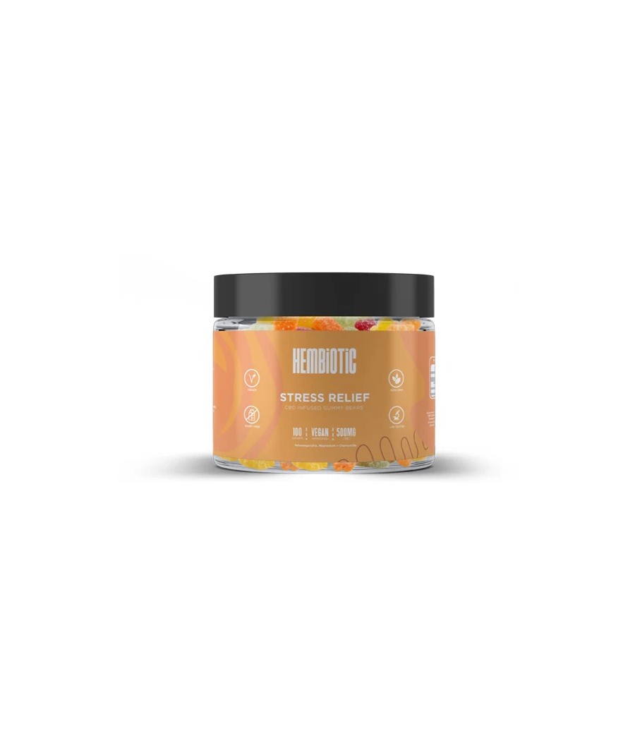 Hembiotic 500mg Functional CBD Gummy Bears - 100g