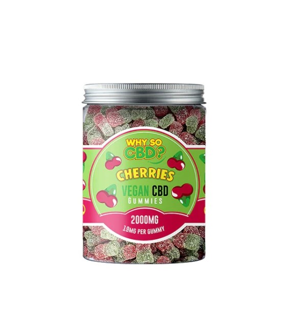Why So CBD? 2000mg Broad Spectrum CBD Large Vegan Gummies - 11 Flavours