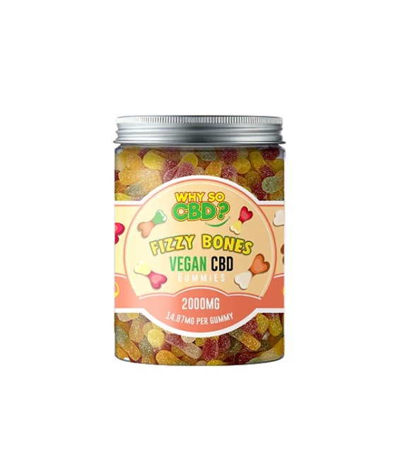 Why So CBD? 2000mg Broad Spectrum CBD Large Vegan Gummies - 11 Flavours