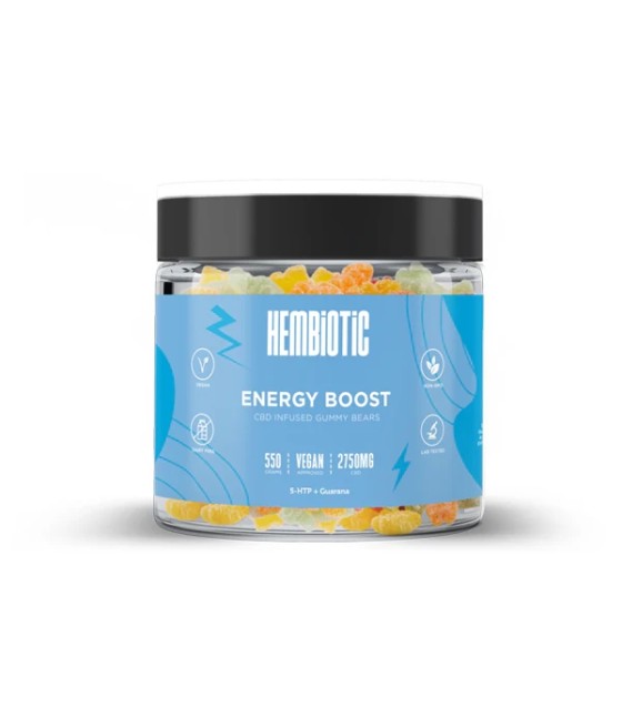 Hembiotic 2750mg Bulk Functional CBD Gummy Bears - 550g