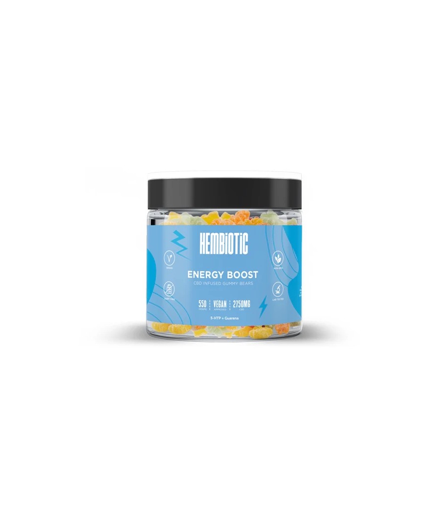 Hembiotic 2750mg Bulk Functional CBD Gummy Bears - 550g