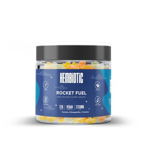 Hembiotic 2750mg Bulk Functional CBD Gummy Bears - 550g