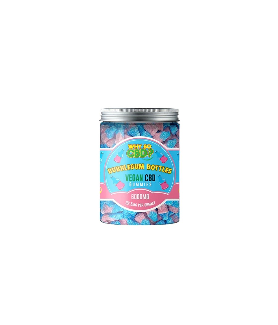 Why So CBD? 6000mg Broad Spectrum CBD Large Vegan Gummies - 11 Flavours