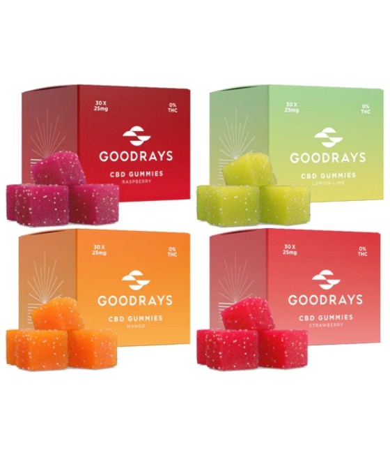 Goodrays 750mg CBD Gummies - 30 Pieces