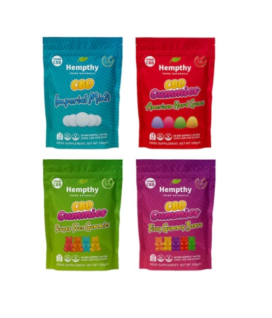 Hempthy 300mg CBD Gummies 30 Ct Pouch
