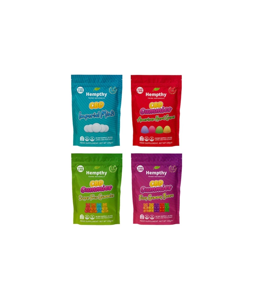 Hempthy 300mg CBD Gummies 30 Ct Pouch