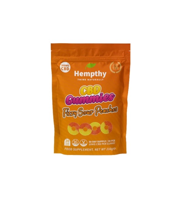 Hempthy 300mg CBD Gummies 30 Ct Pouch