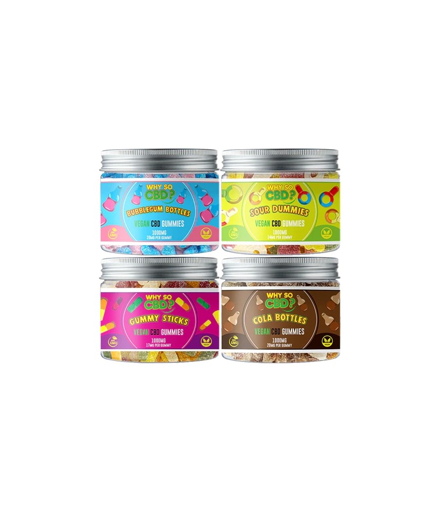 Why So CBD? 1000mg Broad Spectrum CBD Small Vegan Gummies - 11 Flavours