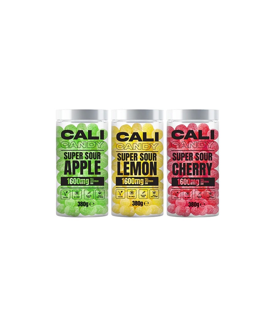 CALI CANDY 1600mg Full Spectrum CBD Vegan Sweets (Large) - 10 Flavours