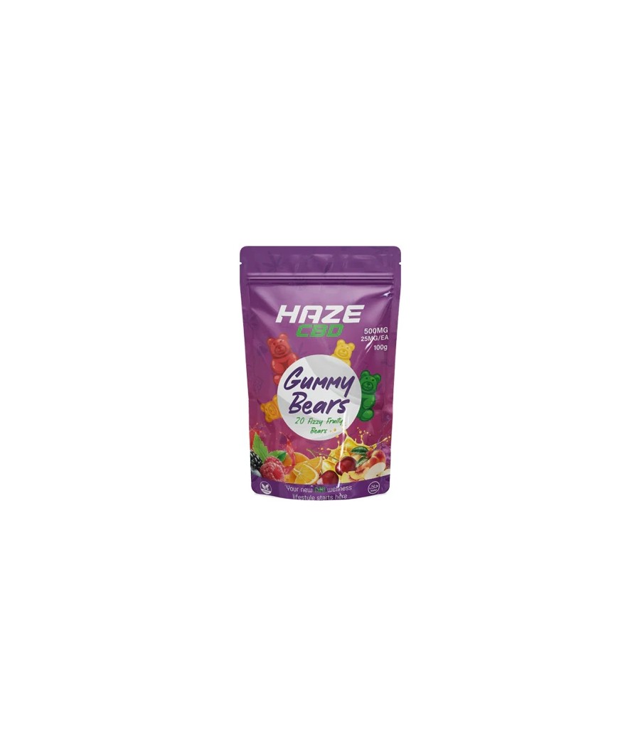Haze CBD 500mg Gummy Bears - 20 Pieces