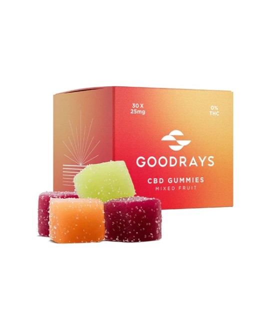 Goodrays 750mg CBD Mixed Fruit Gummies - 30 Pieces