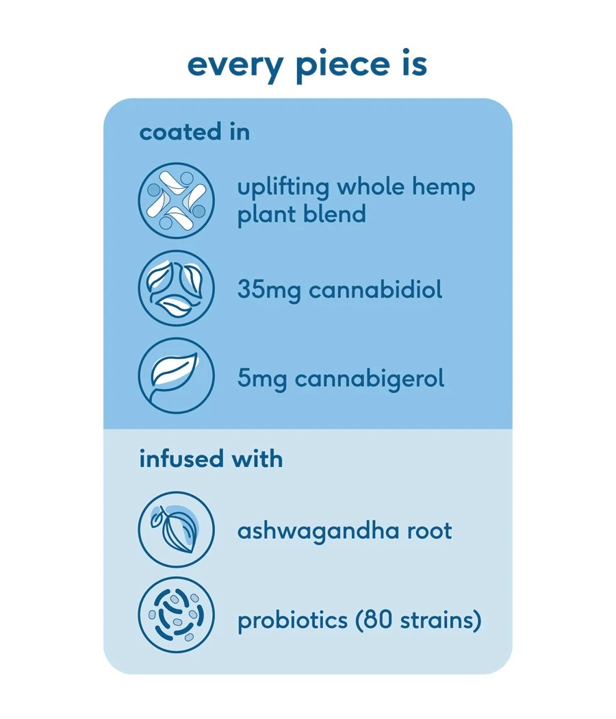 CBME Uplift 1050mg CBD Pineapple Fruit Pieces - 30 Pieces