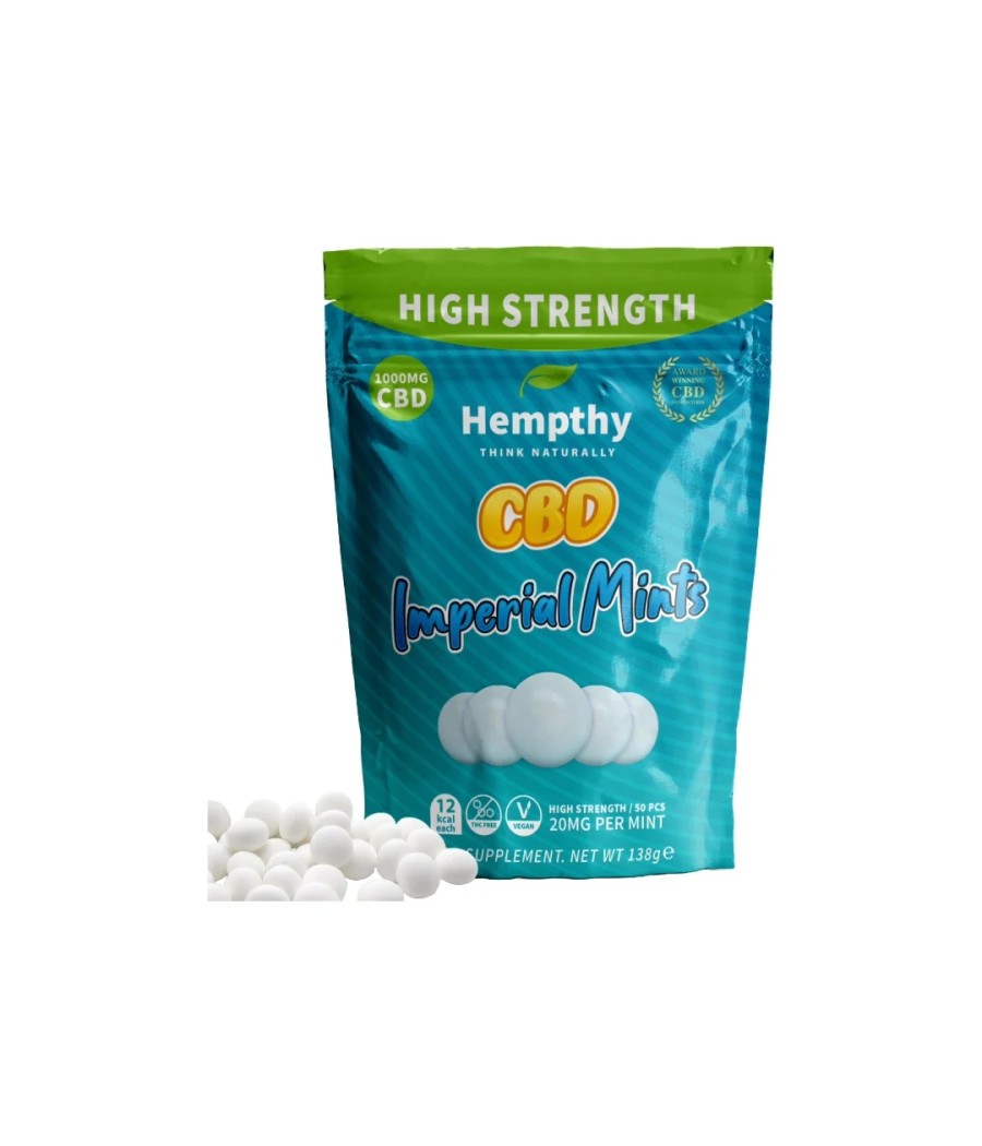 Hempthy 1000mg CBD Imperial Mints - 50 Pieces