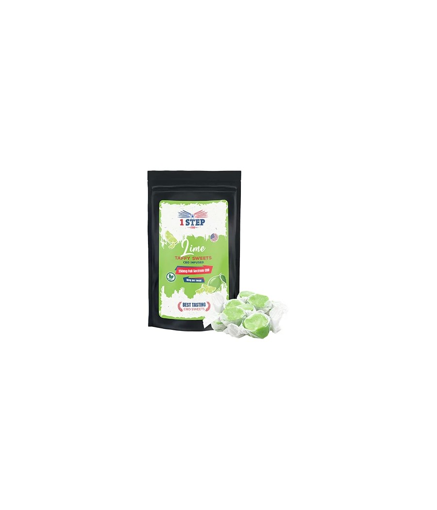 1 Step CBD 250mg Full Spectrum CBD Lime Taffy Grab Bag - 150g