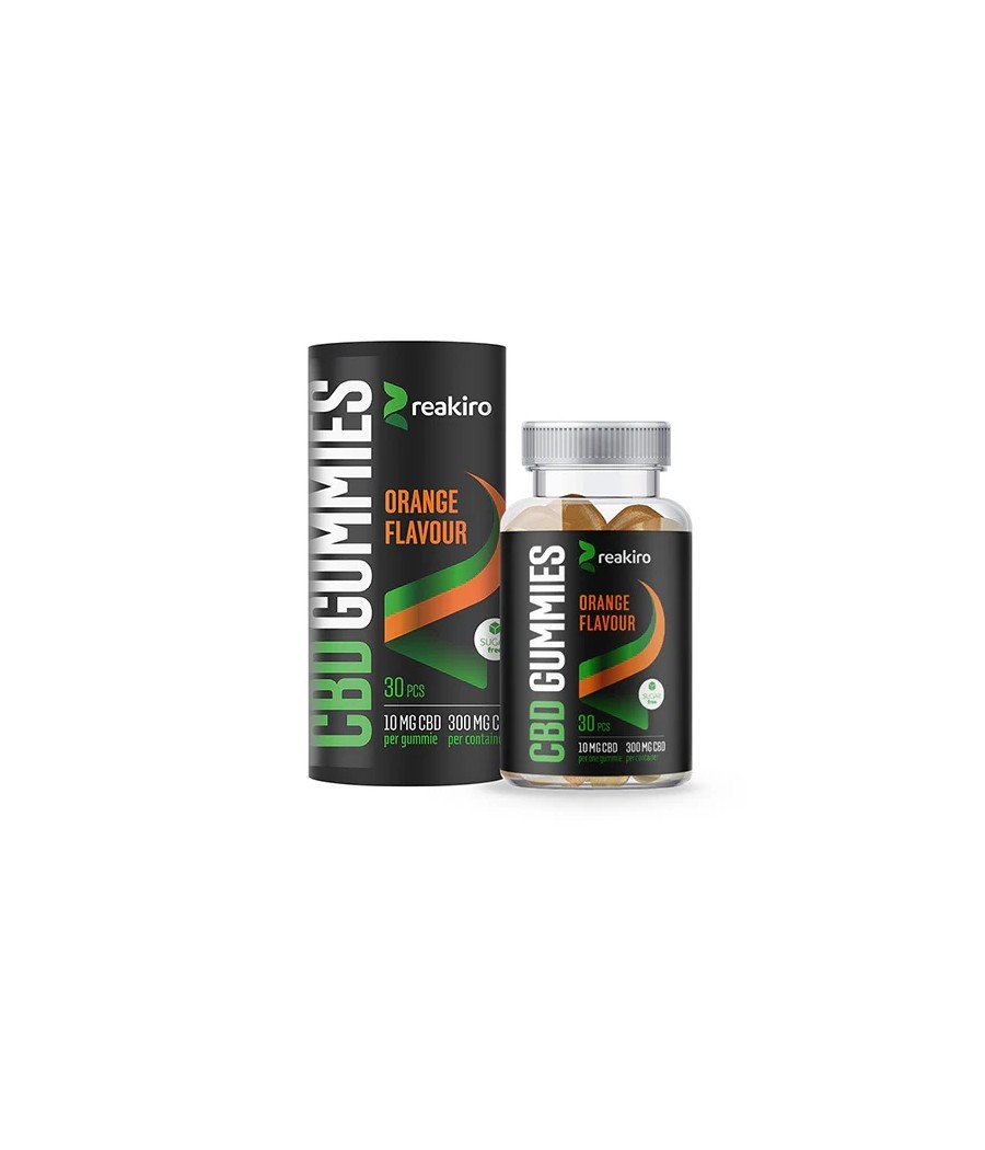 Reakiro 300mg Full Spectrum CBD Orange Vegan Gummies - 30 Pieces