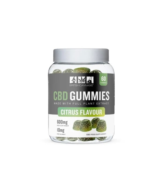 CBD by British Cannabis 600mg CBD Gummies Citrus - 60 Pieces