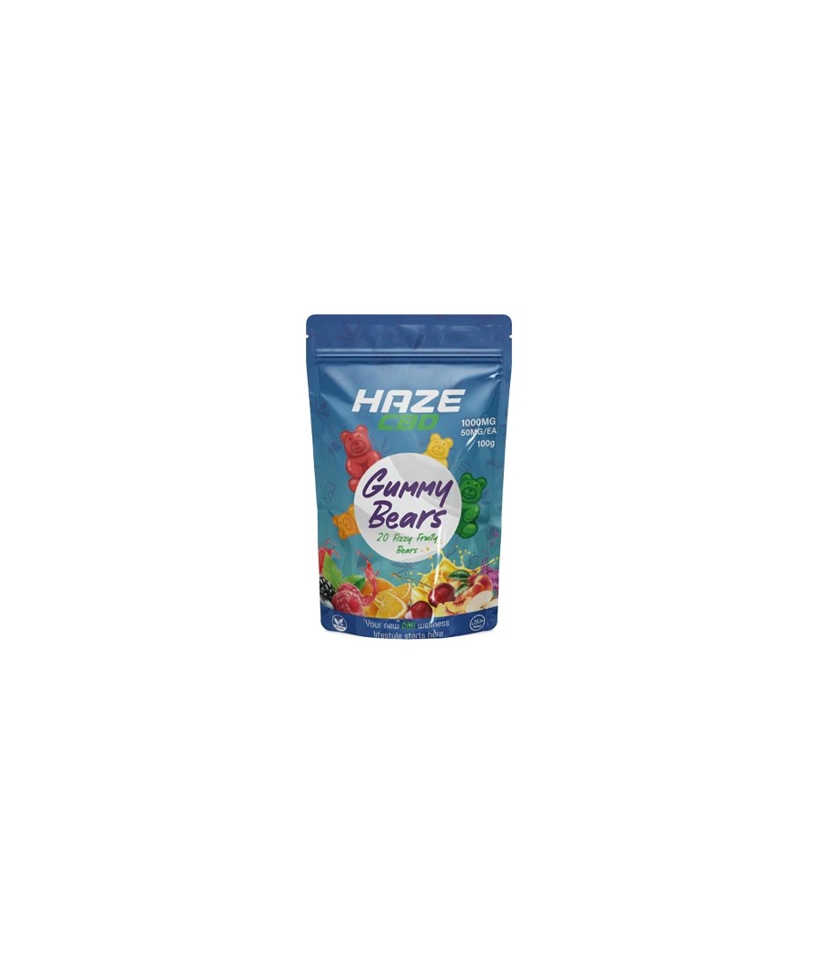 Haze CBD 1000mg Gummy Bears - 20 Pieces
