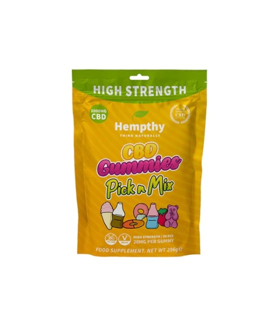 Hempthy 1000mg CBD Pick n Mix Gummies - 50 Pieces