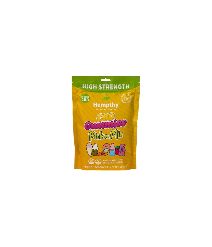 Hempthy 1000mg CBD Pick n Mix Gummies - 50 Pieces