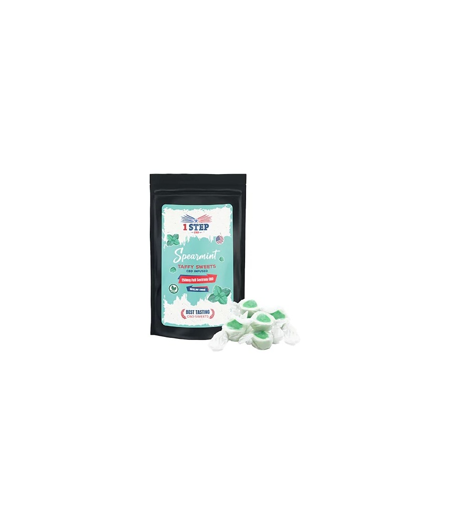 1 Step CBD 250mg Full Spectrum CBD Spearmint Taffy Grab Bag - 150g