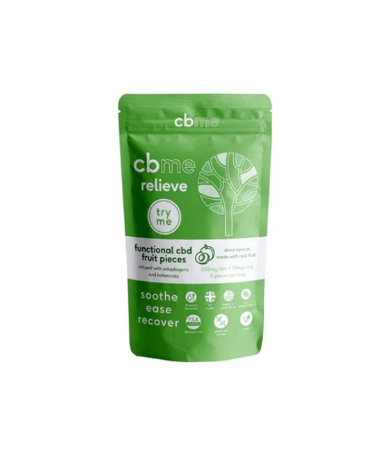 CBME Relieve Try Me 250mg CBD Apricot Fruit Pieces - 5 Pieces
