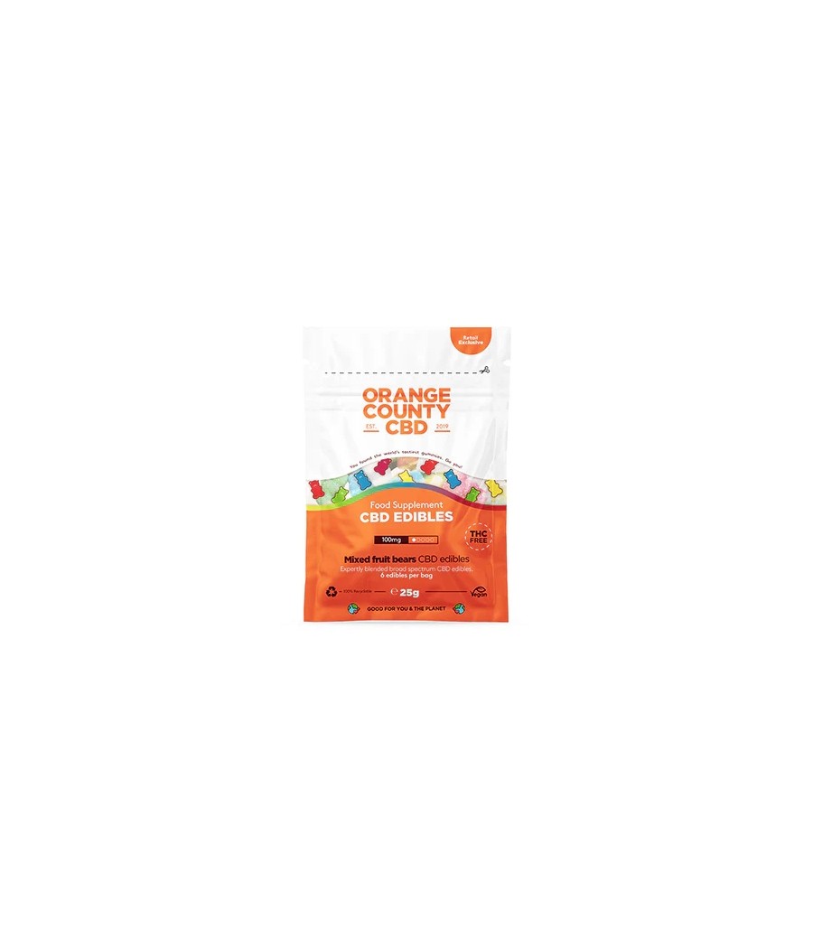 Orange County CBD 100mg Mini CBD Gummy Bears - 6 Pieces