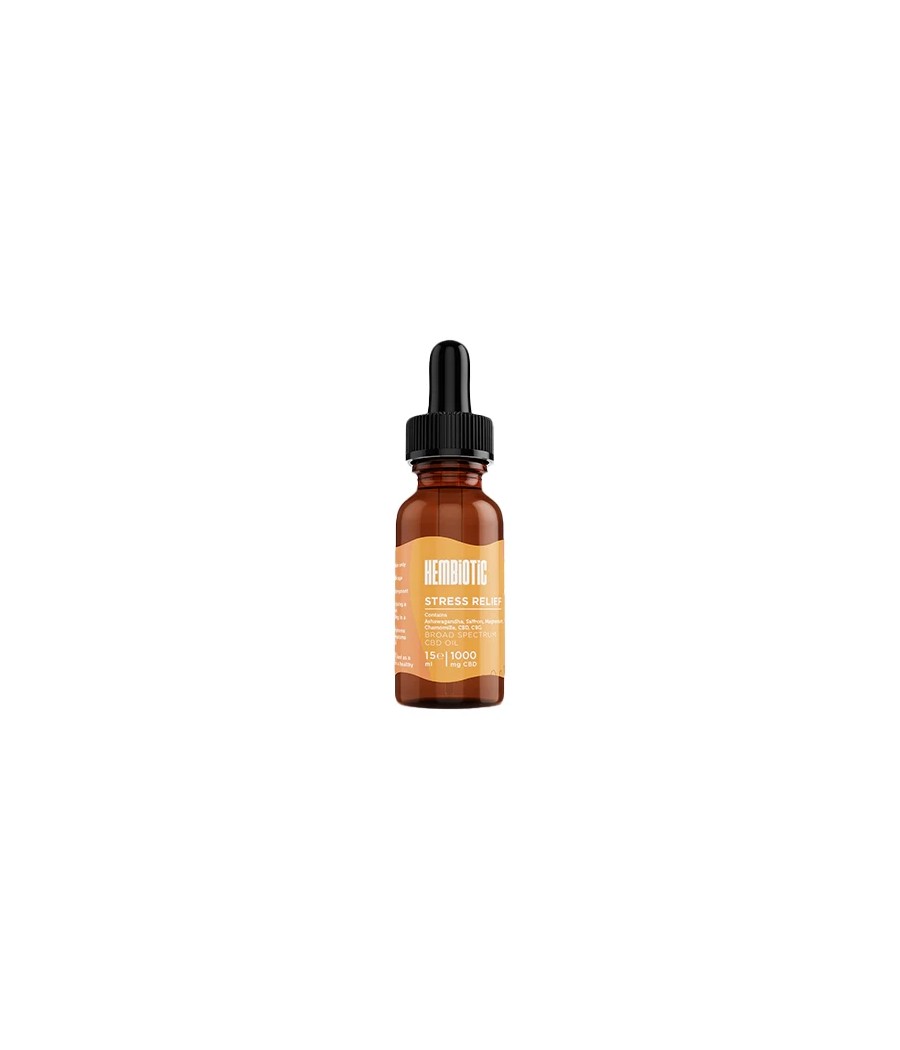 Hembiotic 1000mg Broad-Spectrum Functional CBD Oil - 15ml