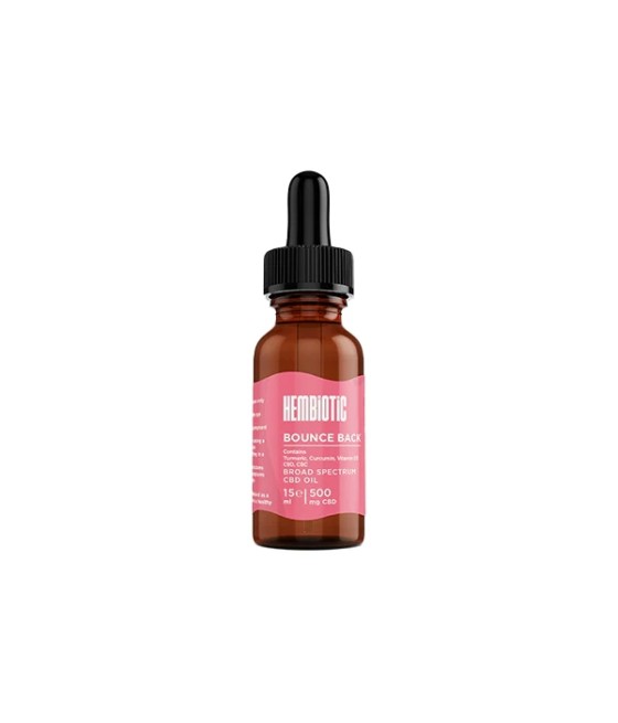 Hembiotic 500mg Broad-Spectrum Functional CBD Oil - 15ml