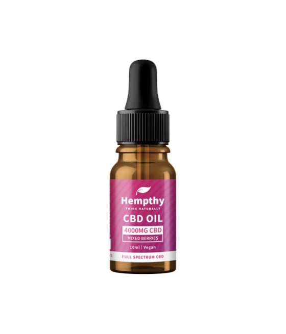 Hempthy 4000mg CBD Oil Full Spectrum Mixed Berries - 10ml