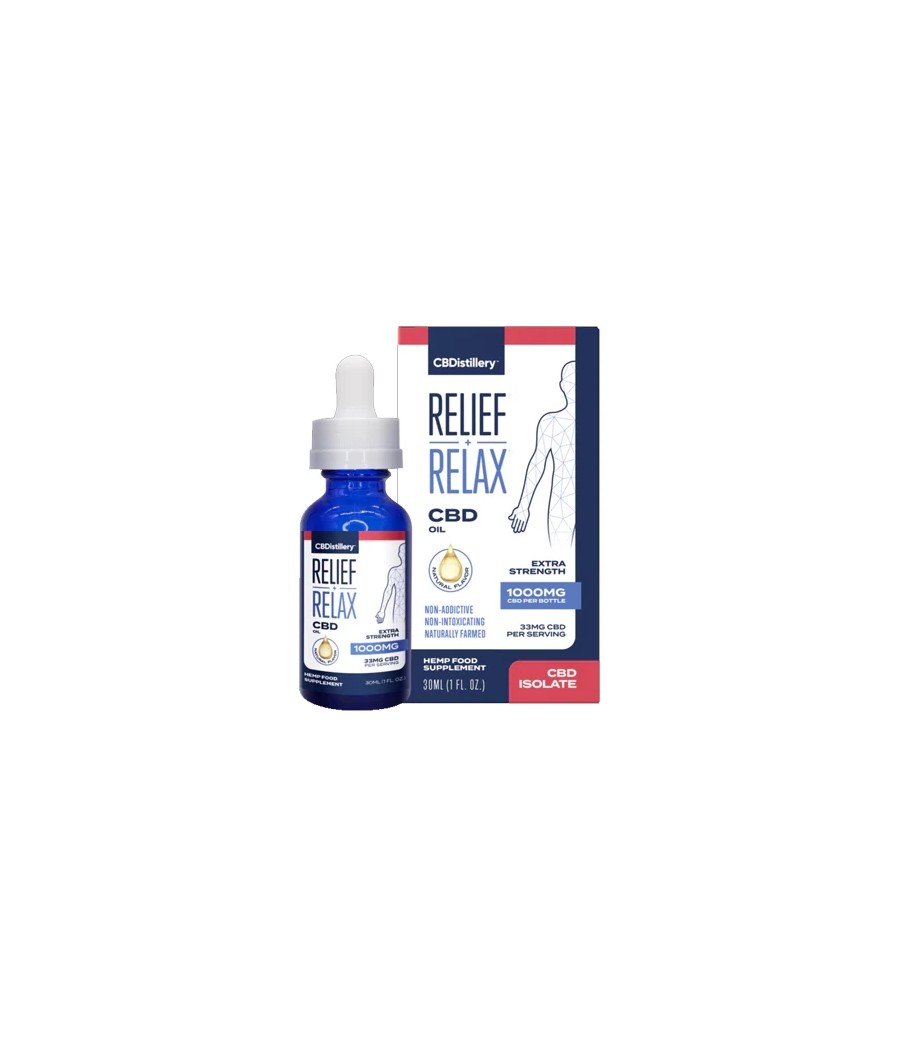 CBDistillery 1000mg CBD Relief + Relax Oil Extra 30ml