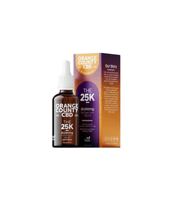 Orange County CBD 25000mg Full Spectrum CBD Oil - 100ml