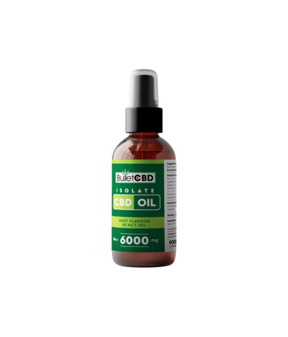 Bullet CBD 6000mg Pure Mint CBD Isolate MCT Oil Spray - 30ml