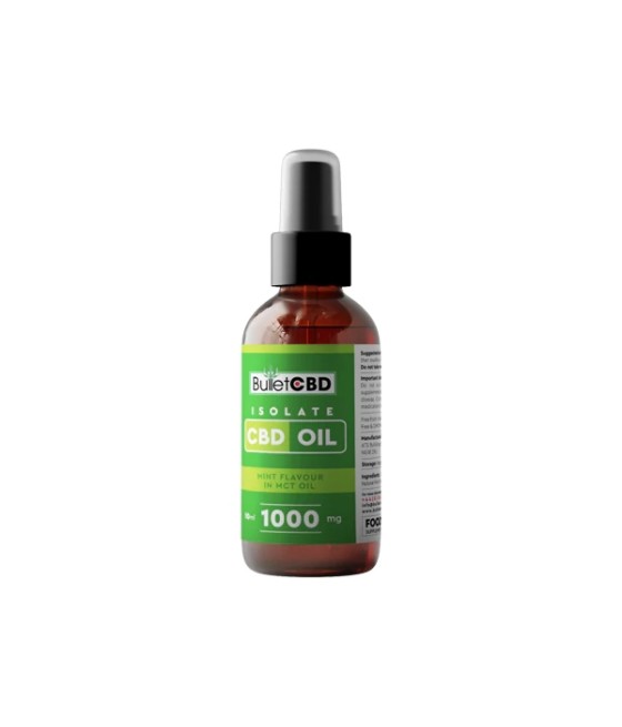 Bullet CBD 1000mg Pure Mint CBD Isolate MCT Oil Spray - 10ml